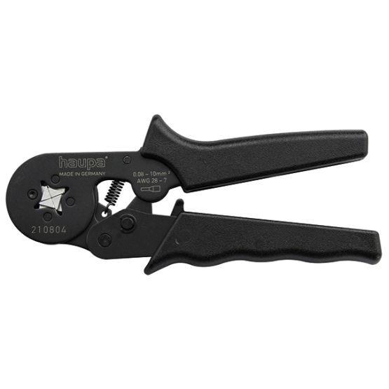 德國haupa 210804 Crimping pliers for end sleeves 四角形自動壓接鉗|力騏企業有限公司 德國專業手工具 義大利ABS接線盒IP開關箱 進口歐式端子台 太陽能直流DC端子台 太陽能直流DC保險絲座 太陽能直流突波吸收器 太陽能交直流1000V數位鉤錶 軌道式接線端子台