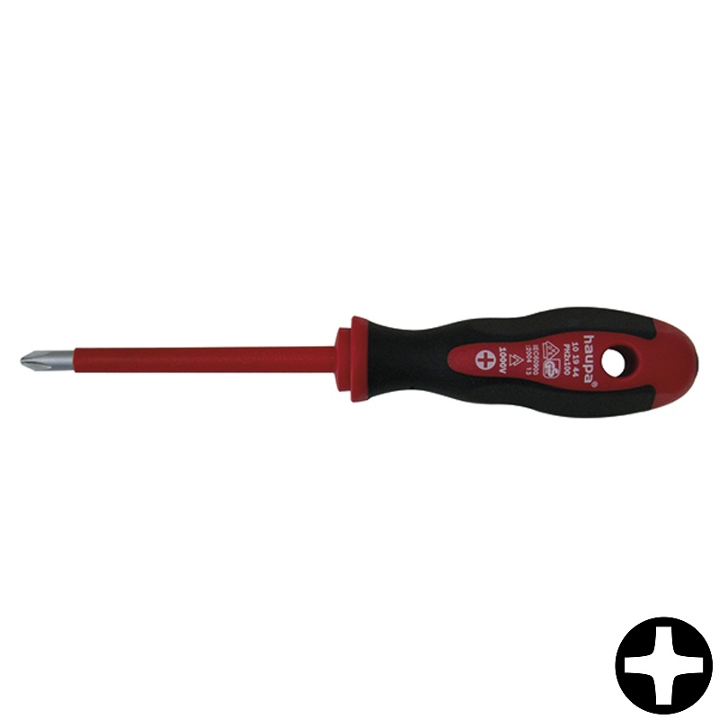 德國haupa 101940 2-component VDE cross slotted screwdrivers Phillips絕緣起子(十字)