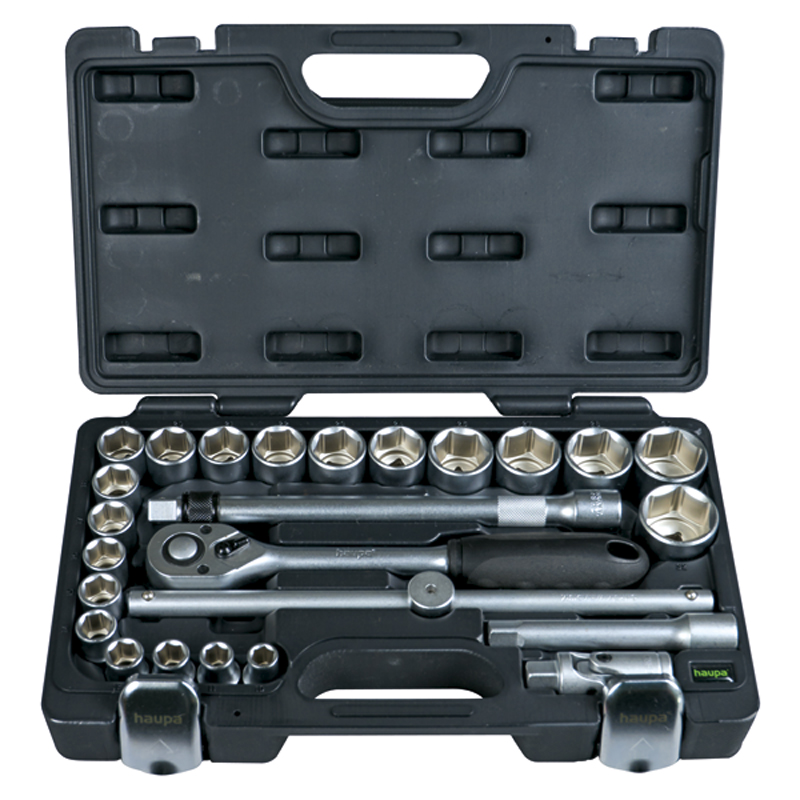 德國haupa 110677 Socket set 四分套筒板手組