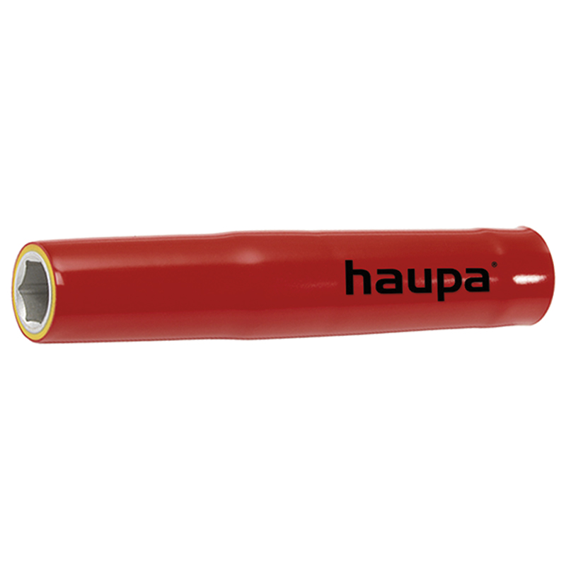 德國haupa　Hexagon sockets 1000 V, 125 mm　四分1/2＂絕緣六角加長套筒 125mm