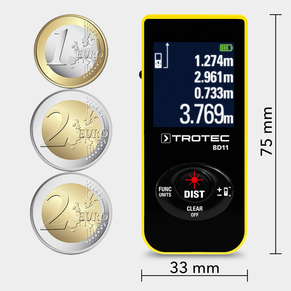 德國Trotec BD11 Distance meter  迷你雷射測距儀 30M/30米